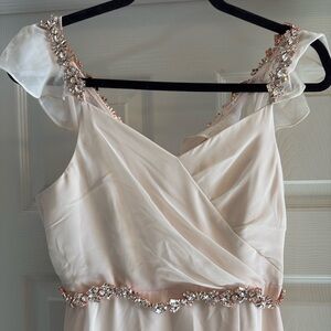 Custom made Azazie bridesmaid dress with sequin details